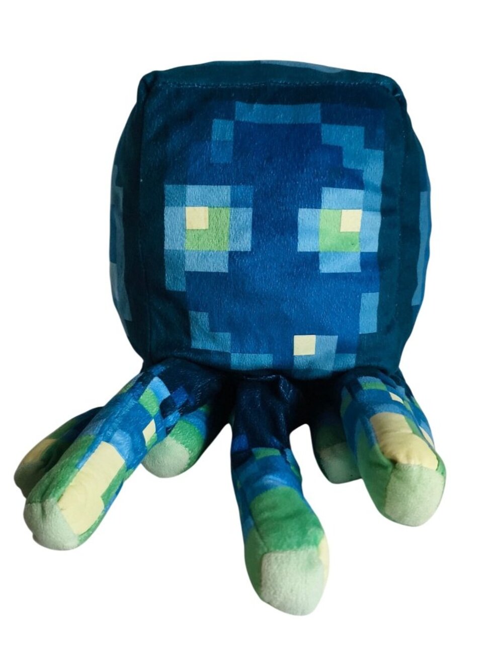 Minecraft Squid Plush 19" Earth Glow Pixelated Mojang Pillow Plush Gamers